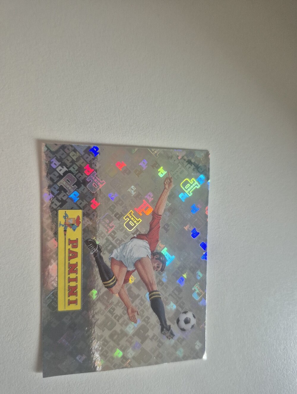 Panini Holographic Sticker - Silver with Red, White & Yellow 00